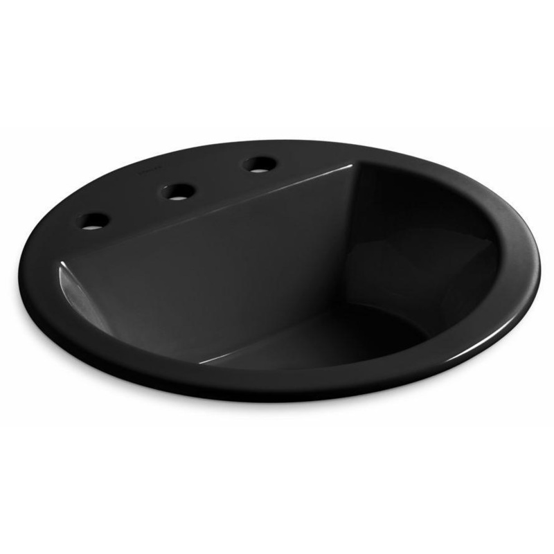 Bryant Widespread Drop-In Bathroom Sink – Black Black 2714-8-7 Kohler