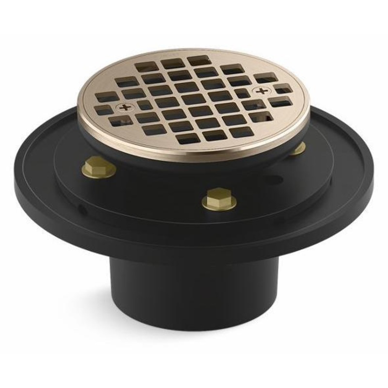 Clearflo Round Brass Tile-In Shower Drain – Vibrant Brushed Bronze 22671-BV Kohler