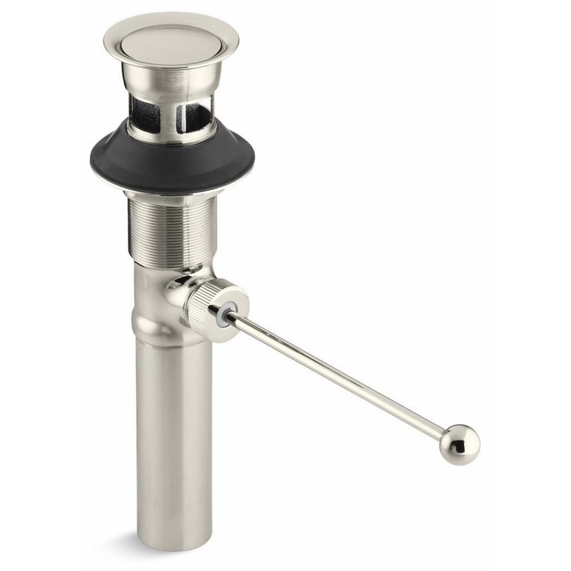 Premier Pop-Up Bathroom Sink Drain With Overflow – Vibrant Polished Nickel 7114-A-SN Kohler