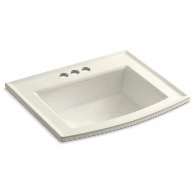 Archer Drop-In Bathroom Sink – Biscuit 2356-4-96 Kohler