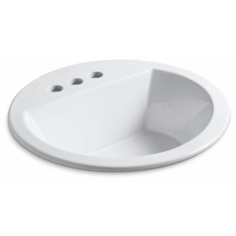 Bryant Centerset Drop-In Bathroom Sink – White 2714-4-0 Kohler