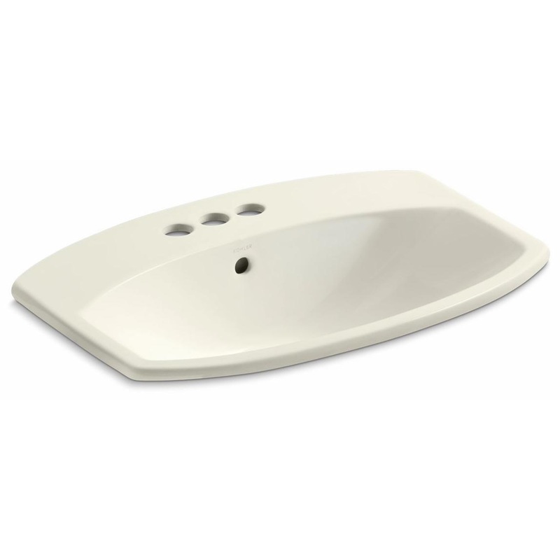 Cimarron Rectangle Drop-In Bathroom Sink – Biscuit 2351-4-96 Kohler