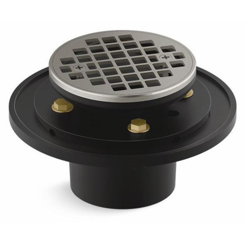 Clearflo Round Brass Tile-In Shower Drain – Vibrant Brushed Nickel 22671-BN Kohler