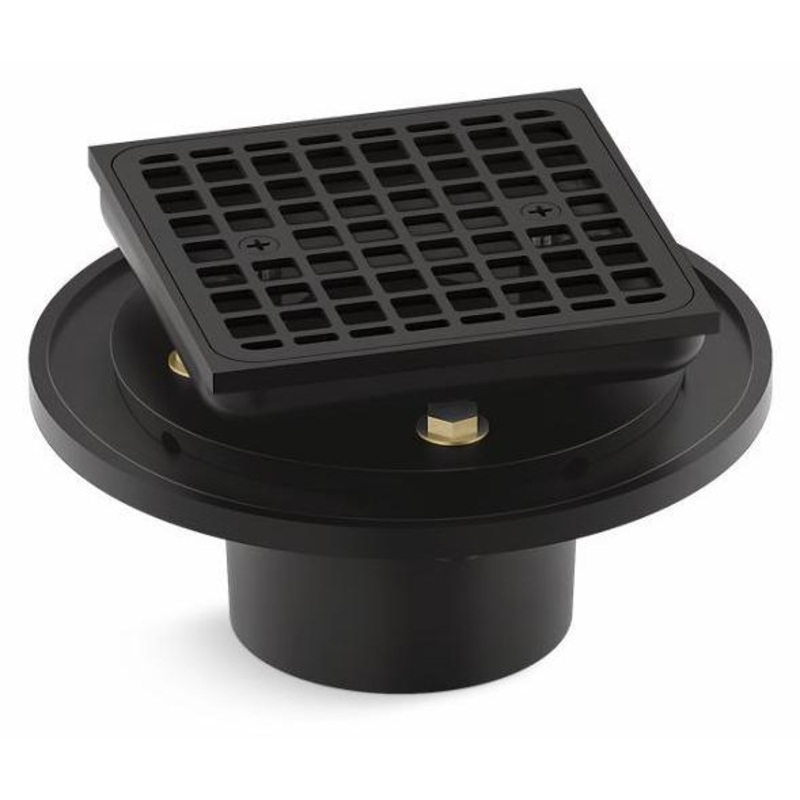 Clearflo Square Brass Tile-In Shower Drain – Matte Black 22673-BL Kohler