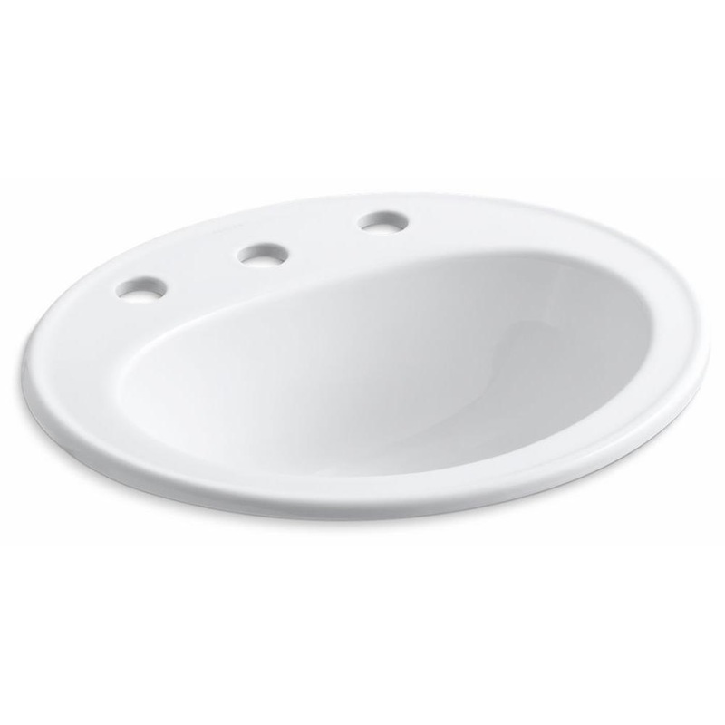 Pennington Widespread Drop-In Bathroom Sink – White 2196-8-0 Kohler