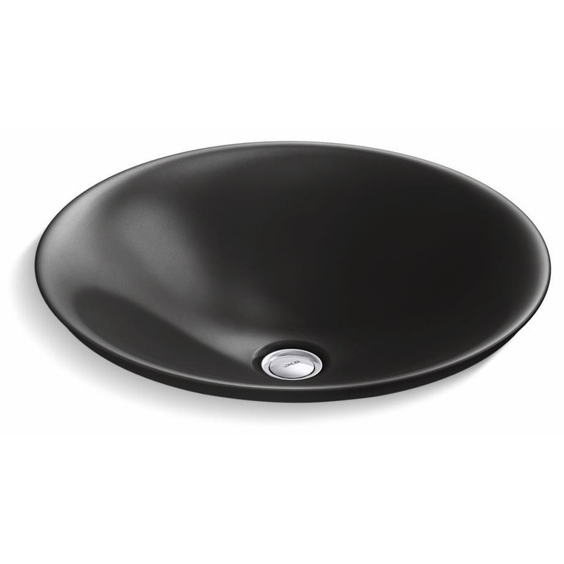 Carillon Drop-In Bathroom Sink (less Overflow) – Black Black 7806-7 Kohler