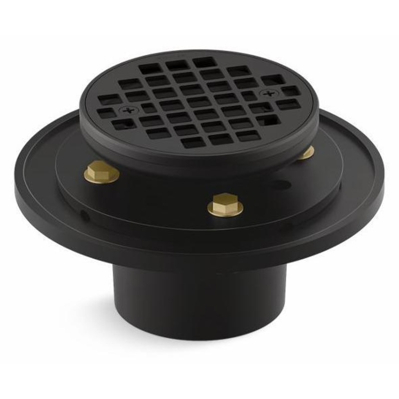 Clearflo Round Brass Tile-In Shower Drain – Matte Black 22671-BL Kohler
