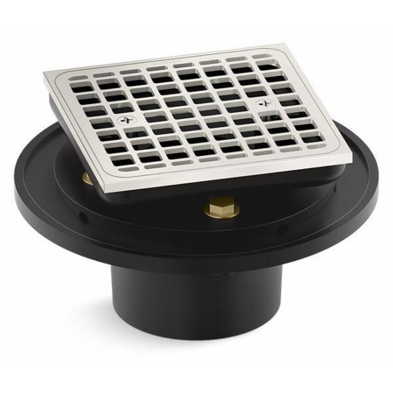 Clearflo Square Brass Tile-In Shower Drain – Vibrant Polished Nickel 22673-SN Kohler