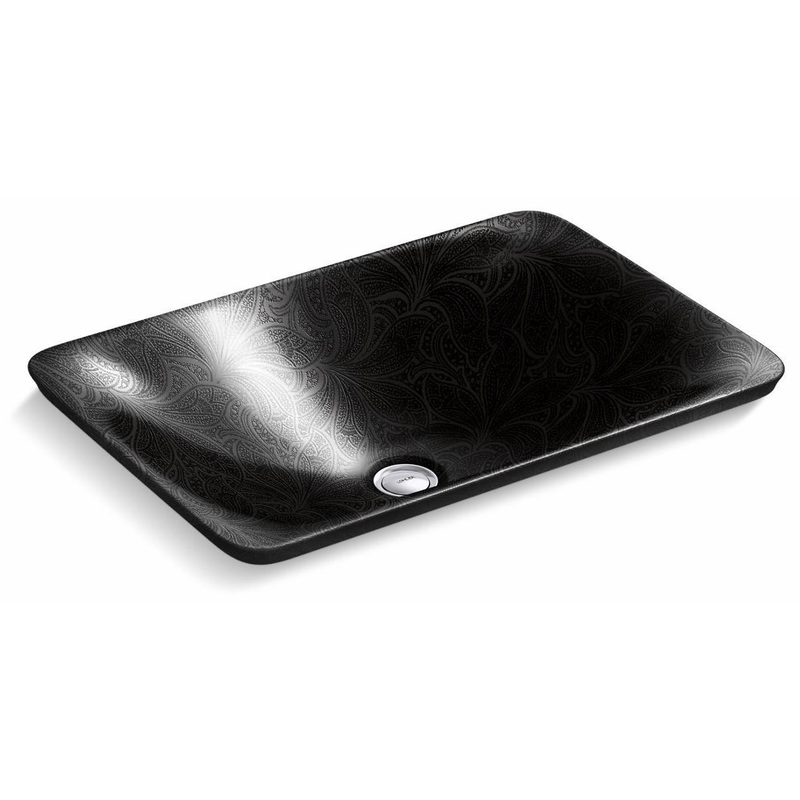 Sartorial Paisley Carillon Drop-In Bathroom Sink (less Overflow) – Black Sartorial Paisley 75749-FP2-7 Kohler