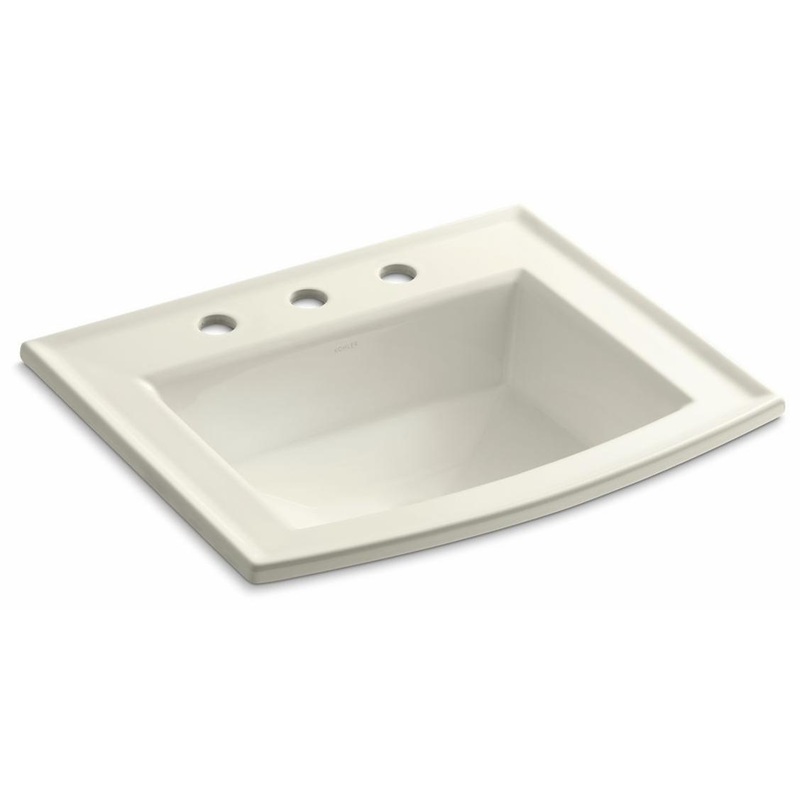 Archer Drop-In Bathroom Sink – Biscuit 2356-8-96 Kohler