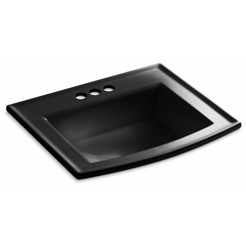 Archer Drop-In Bathroom Sink – Black Black 2356-4-7 Kohler