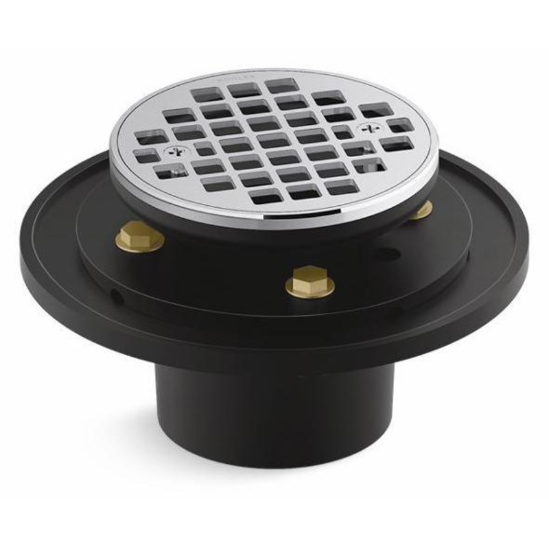 Clearflo Round Brass Tile-In Shower Drain – Polished Chrome 22671-CP Kohler