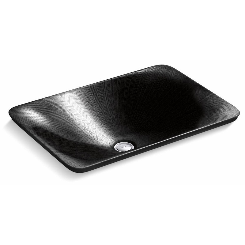 Sartorial Herringbone Carillon Drop-In Bathroom Sink (less Overflow) – Black Sartorial Herringbone 75749-HD2-7 Kohler