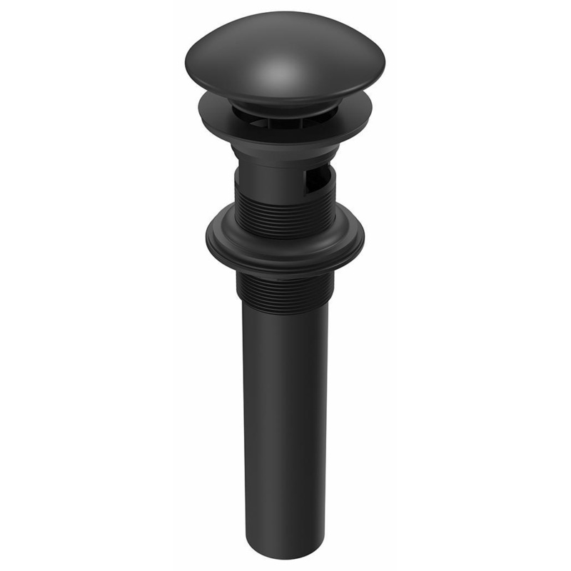 Push Drain with Overflow Assembly with Porcelain Cap – Matte Black AC2142-160 Kalia