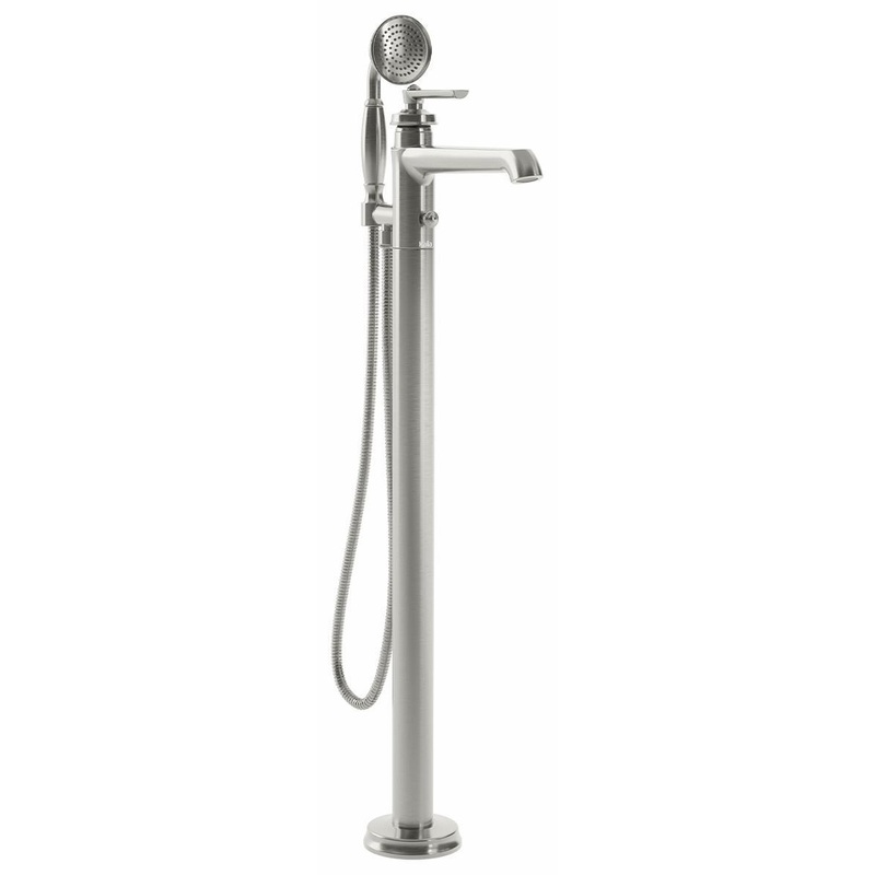 Rustik Freestanding Tub Filler with Hand Shower – Pure Nickel BF1487-125 Kalia