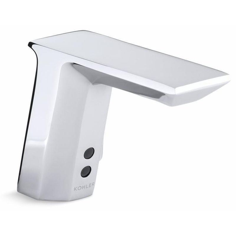 Geometric 0.5 GPM Touchless Bathroom Faucet With Insight Sensor Technology and Temperature Mixer – Polished Chrome 7517-CP Kohler