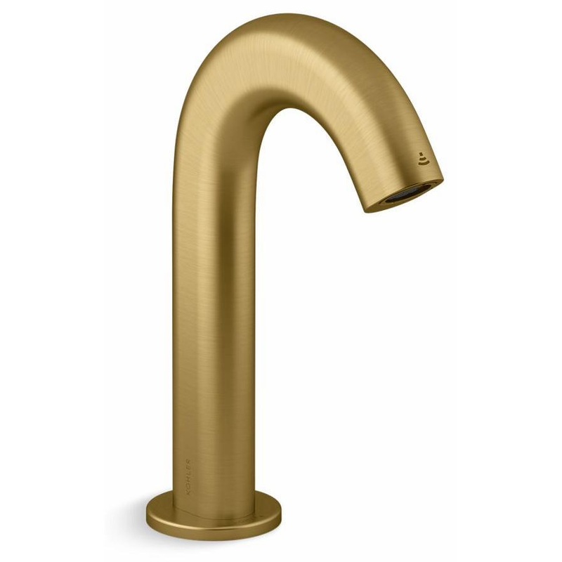 Oblo Touchless Kinesis Sensor Faucet AC-Powered 0.5 GPM – Vibrant Brushed Moderne Brass 103B76-SANA-2MB Kohler