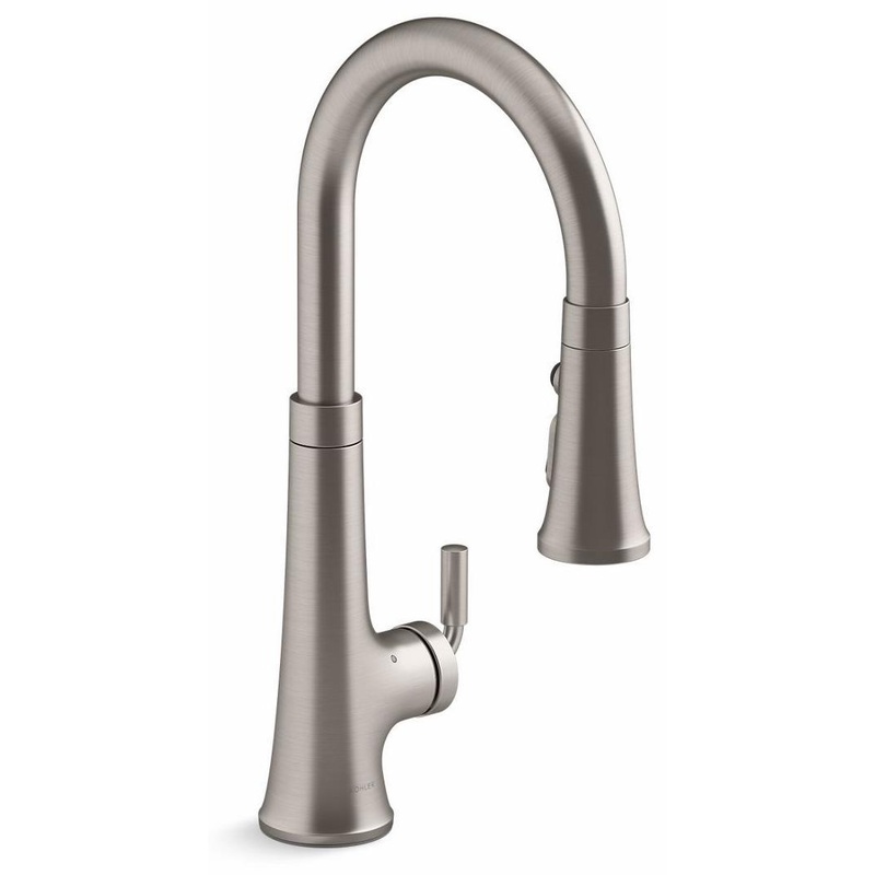 Tone Touchless Kitchen Faucet with Puldown Spray – Vibrant Stainless 23766-VS Kohler