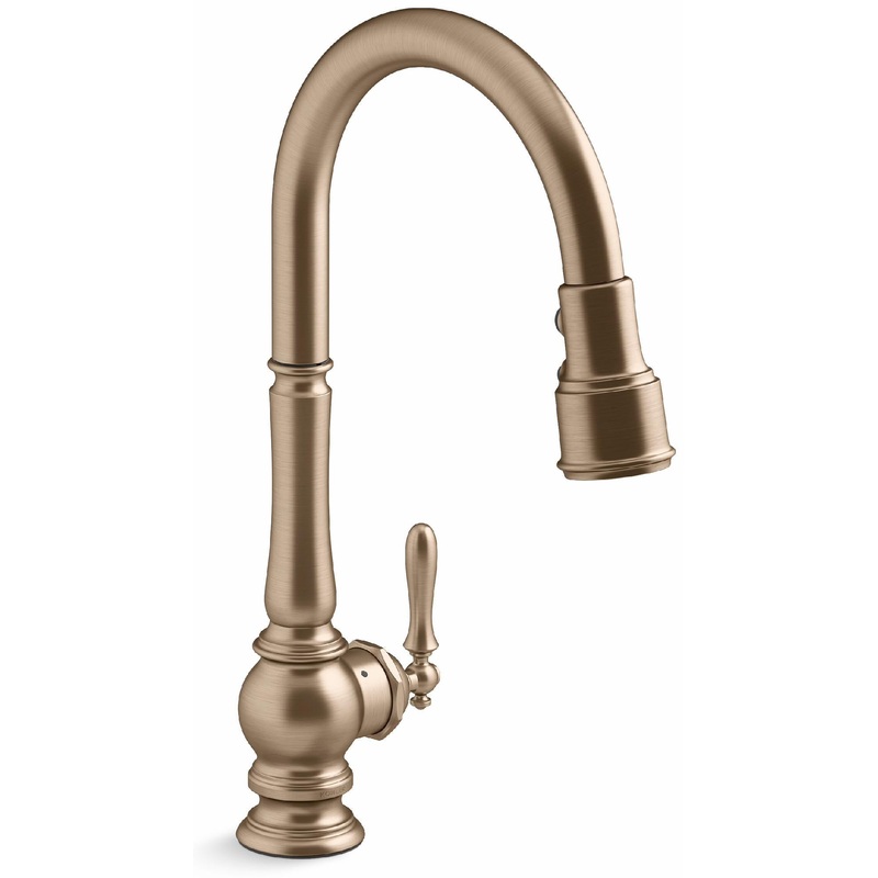 Artifacts Smart Touchless Kitchen Faucet with Pulldown Spray – Vibrant Brushed Bronze 29709-WB-BV Kohler