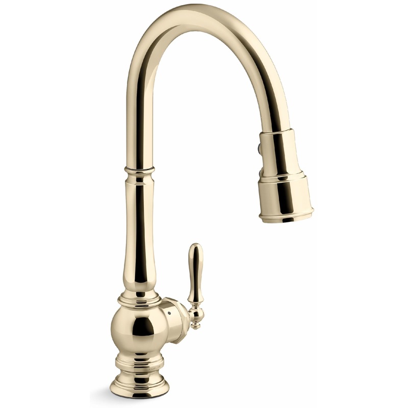 Artifacts Smart Touchless Kitchen Faucet with Pulldown Spray – Vibrant French Gold 29709-WB-AF Kohler