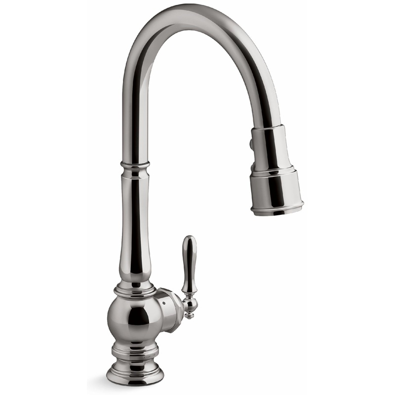 Artifacts Smart Touchless Kitchen Faucet with Pulldown Spray – Vibrant Titanium 29709-WB-TT Kohler