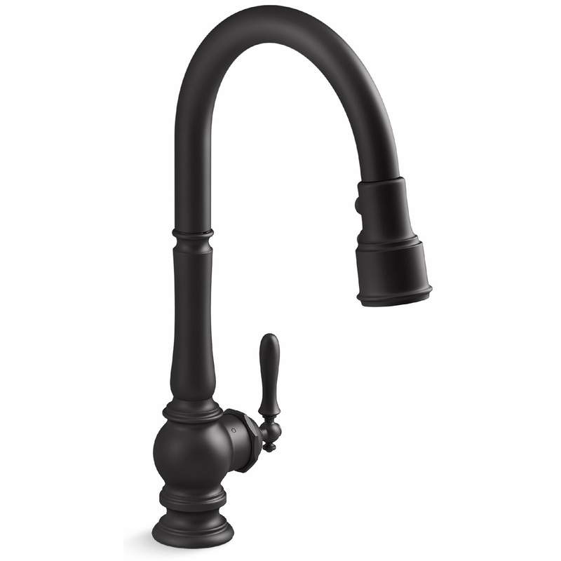 Artifacts Smart Touchless Kitchen Faucet with Pulldown Spray – Matte Black 29709-WB-BL Kohler
