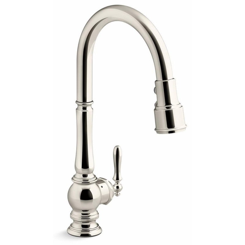 Artifacts Touchless Smart Kitchen Faucet with Pulldown Spray – Vibrant Polished Nickel 29709-WB-SN Kohler