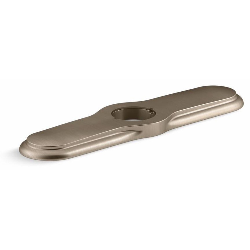 3-Hole Kitchen Faucet Escutcheon (Deck Plate) – Vibrant Brushed Bronze 99272-BV Kohler