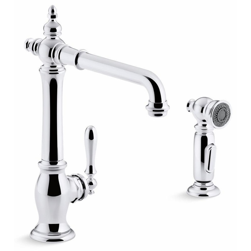 Artifacts Kitchen Faucet with Side Spray – Polished Chrome 99265-CP Kohler