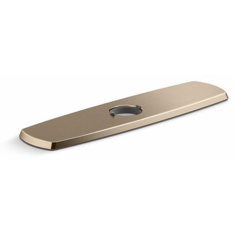 Graze 3-Hole Kitchen Faucet Escutcheon (Deck Plate) – Vibrant Brushed Bronze 22071-BV Kohler