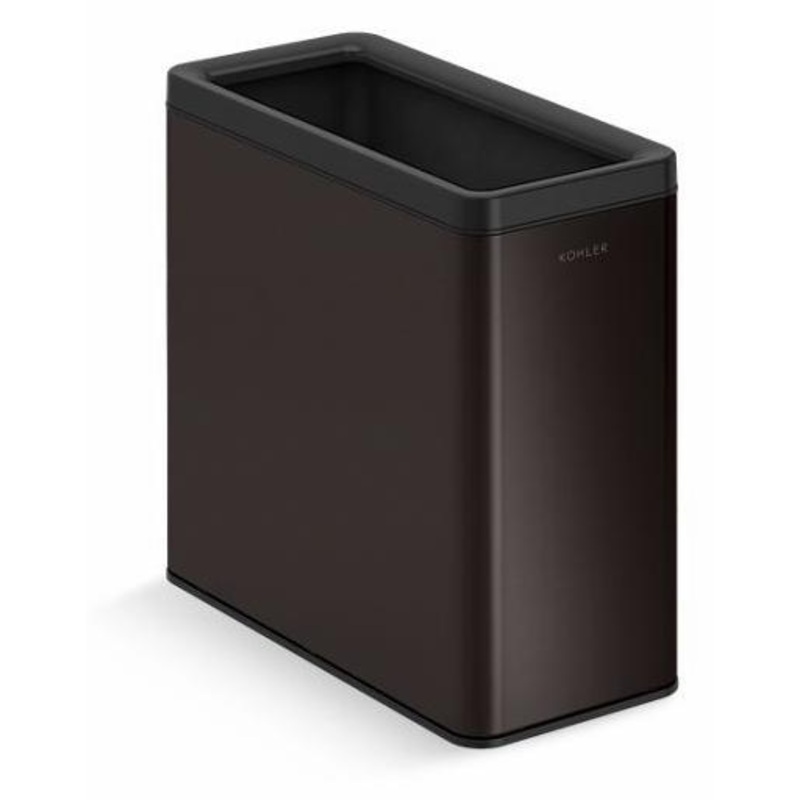 12 Litre Open Top Trash Can – Black Stainless 31313-BST Kohler