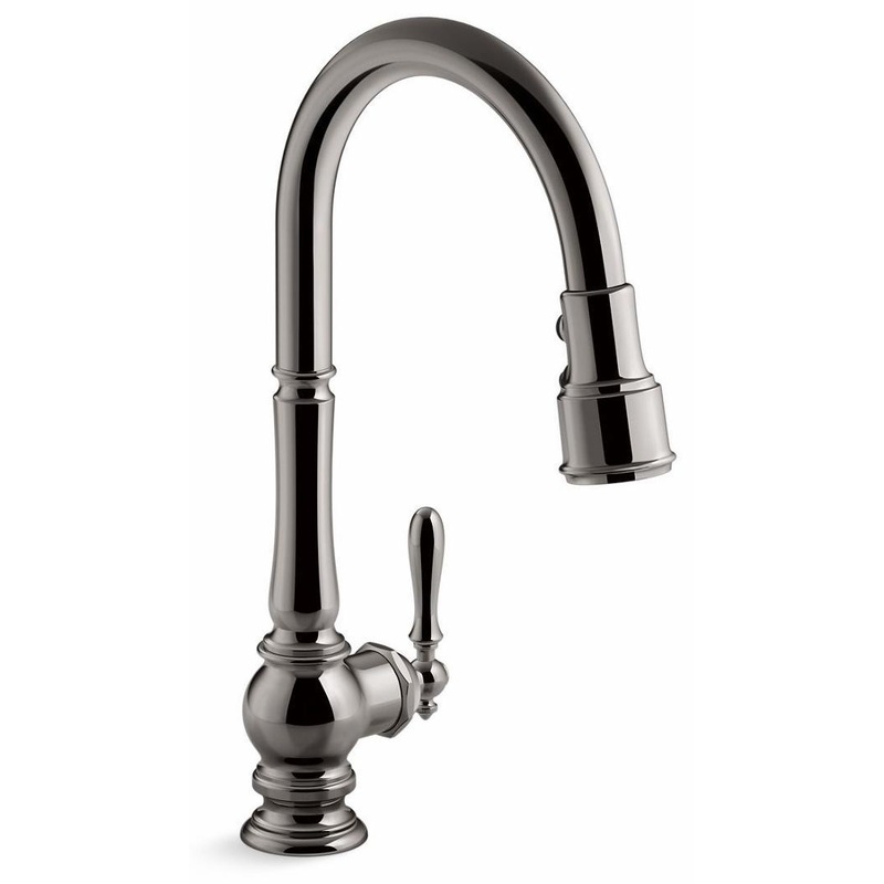 Artifacts Kitchen Faucet with Pulldown Spray – Vibrant Titanium 99259-TT Kohler