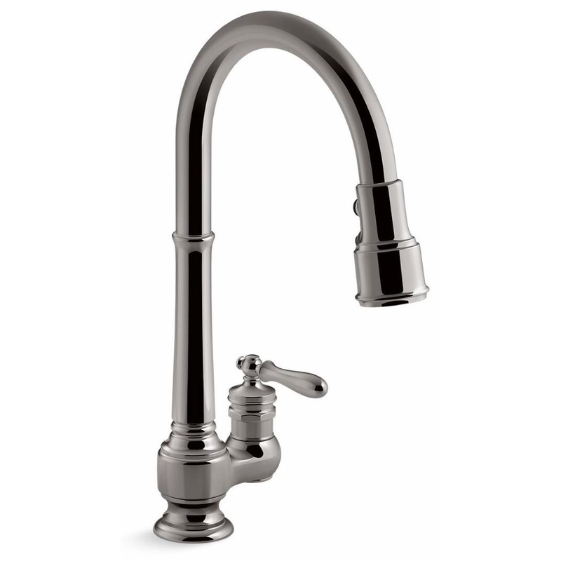 Artifacts Kitchen Faucet with Pulldown Spray – Vibrant Titanium 99260-TT Kohler