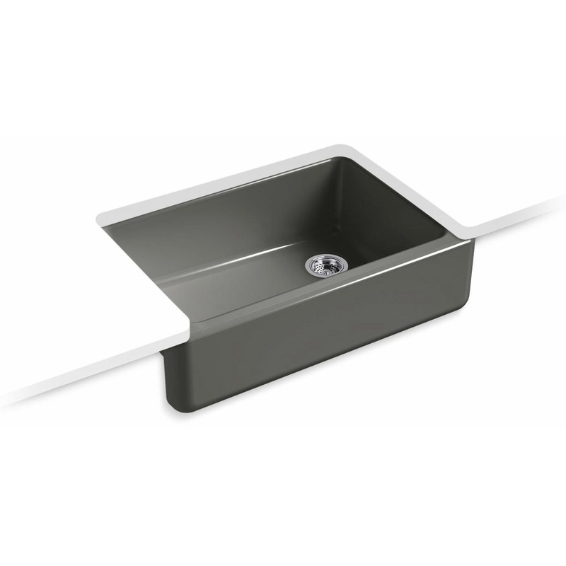 Whitehaven 32-3/4″ 1 Bowl Undermount Farmhouse Kitchen Sink – Thunder Grey 5827-58 Kohler