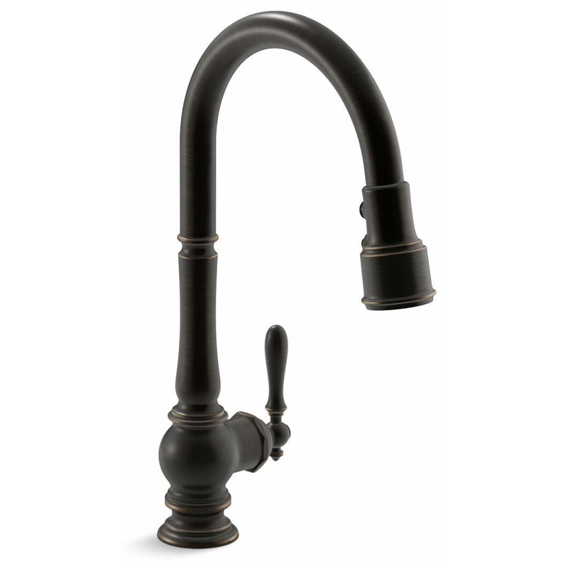 Artifacts Kitchen Faucet with Pulldown Spray – Oil-Rubbed Bronze 99259-2BZ Kohler