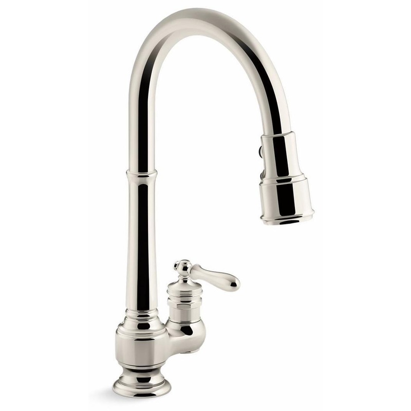 Artifacts Kitchen Faucet with Pulldown Spray – Vibrant Polished Nickel 99260-SN Kohler