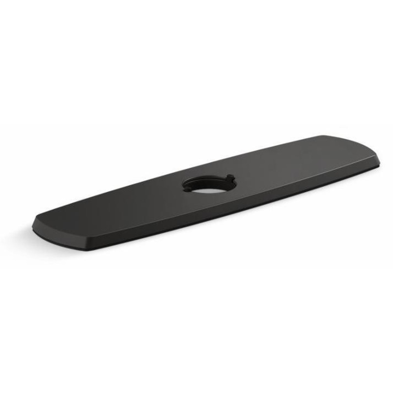 Graze 3-Hole Kitchen Faucet Escutcheon (Deck Plate) – Matte Black 22071-BL Kohler