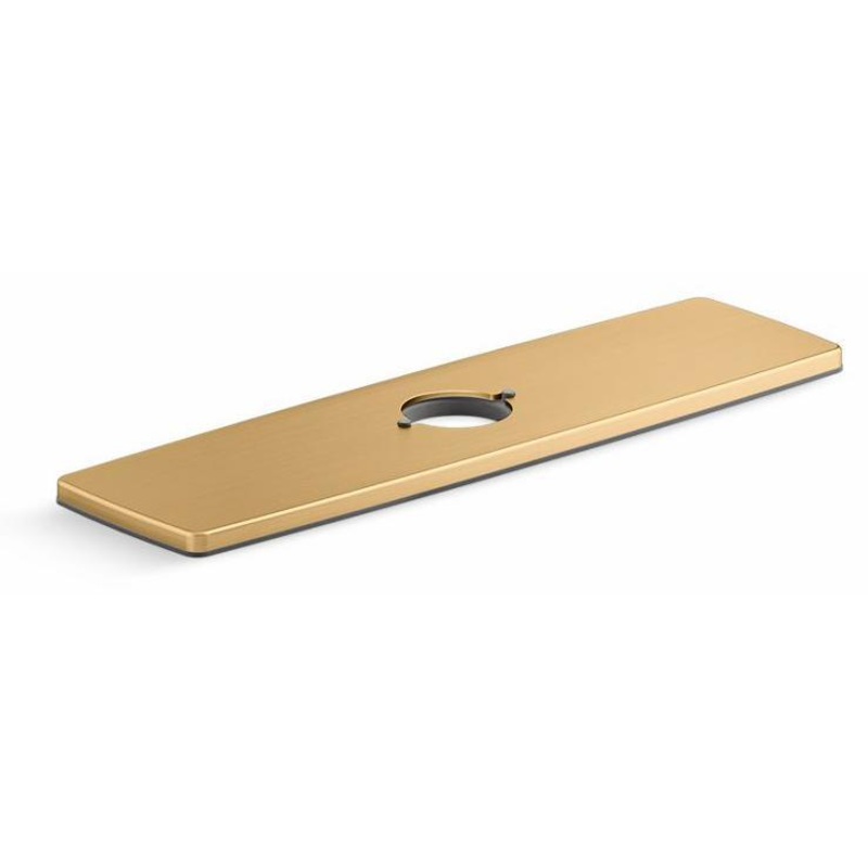 Riff 3-Hole Kitchen Faucet Escutcheon (Deck Plate) – Vibrant Brushed Moderne Brass 24462-2MB Kohler