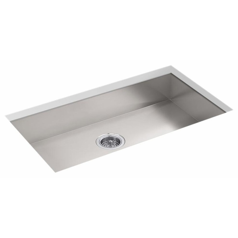 Vault 32″ 1 Bowl Undermount Kitchen Sink – Stainless Steel 25939-NA Kohler