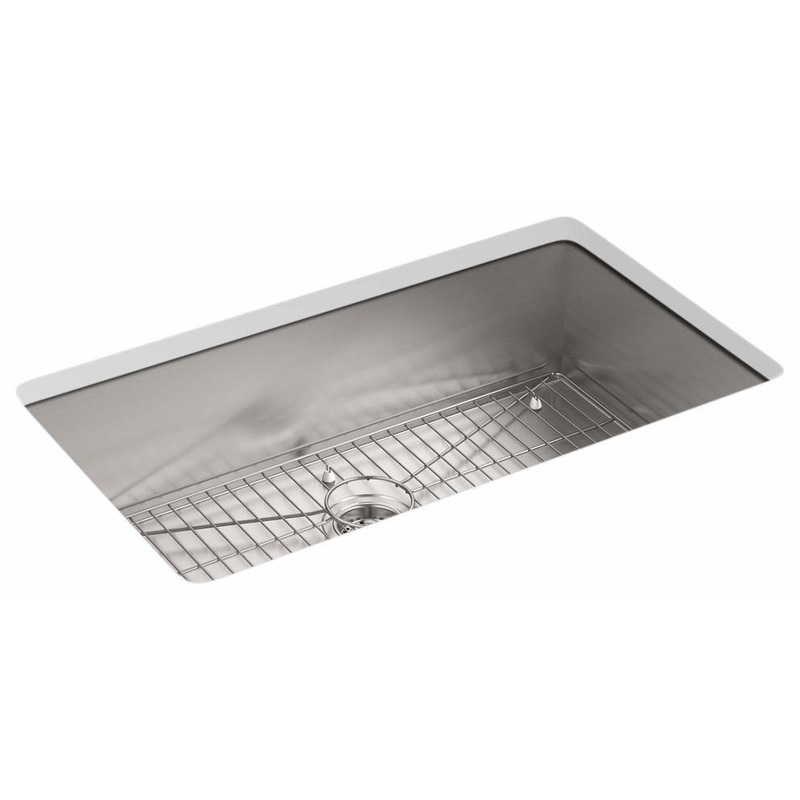 Vault 33″ 1 Bowl 1-Hole Dual Mount Kitchen Sink – Stainless Steel 3821-1-NA Kohler