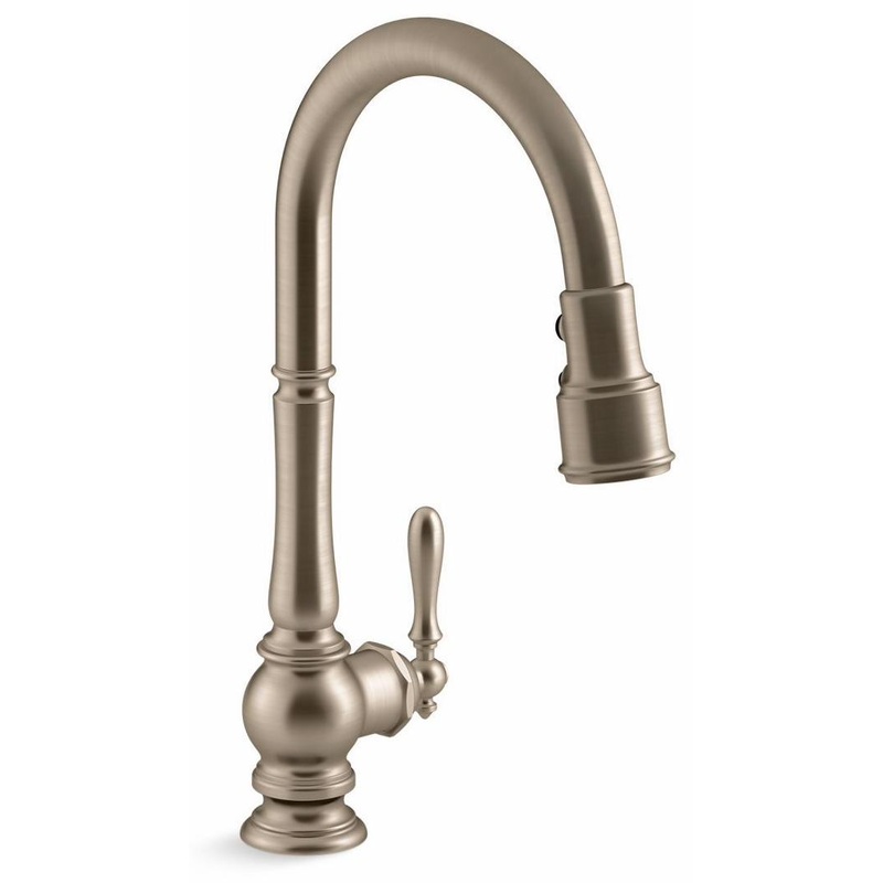 Artifacts Kitchen Faucet with Pulldown Spray – Vibrant Brushed Bronze 99259-BV Kohler