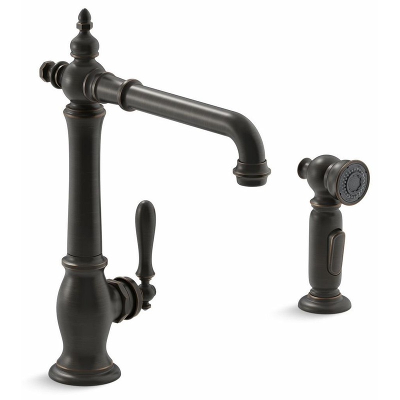 Artifacts Kitchen Faucet with Side Spray – Oil-Rubbed Bronze 99265-2BZ Kohler