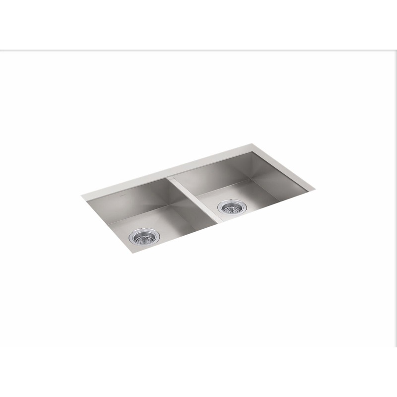Vault 32″ 2 Bowl Undermount Kitchen Sink – Stainless Steel 25940-NA Kohler
