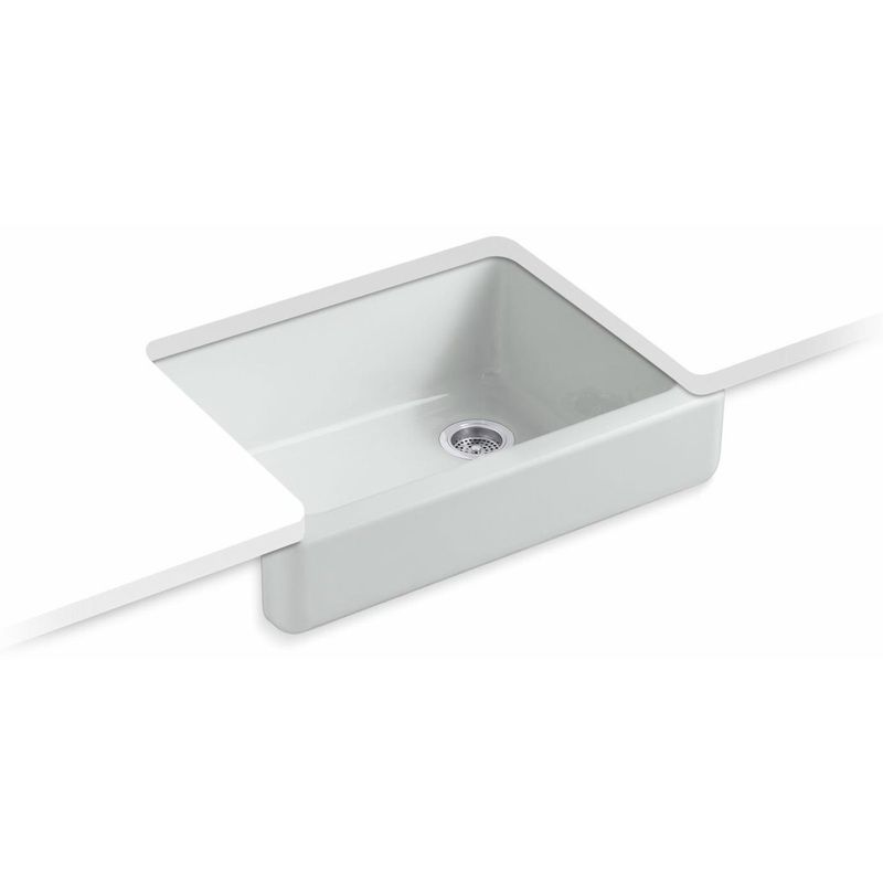Whitehaven 29-1/2″ 1 Bowl Undermount Farmhouse Kitchen Sink – Ice Grey 6486-95 Kohler
