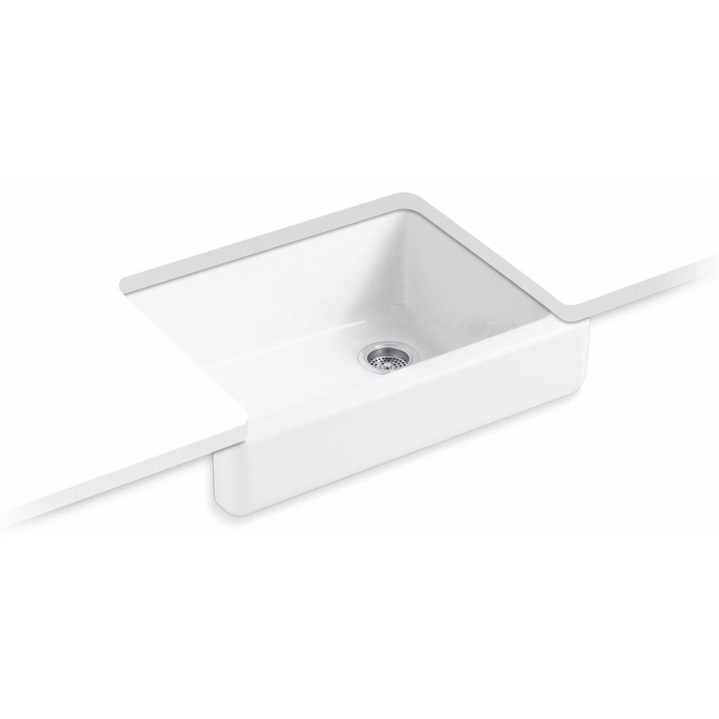 Whitehaven 29-1/2″ 1 Bowl Undermount Farmhouse Kitchen Sink – White 6486-0 Kohler