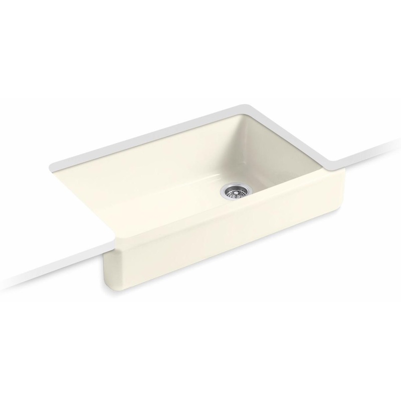 Whitehaven 35-1/2″ 1 Bowl Undermount Farmhouse Kitchen Sink – Biscuit 6488-96 Kohler