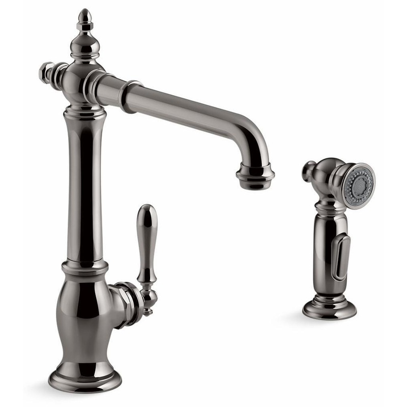 Artifacts Kitchen Faucet with Side Spray – Vibrant Titanium 99265-TT Kohler