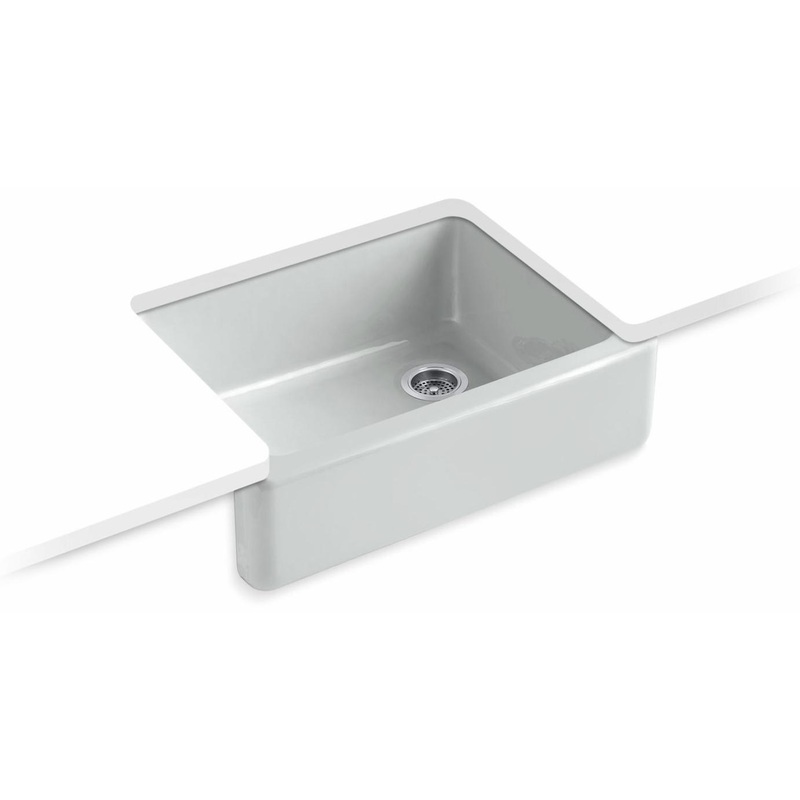 Whitehaven 29-3/4″ 1 Bowl Undermount Farmhouse Kitchen Sink – Ice Grey 6487-95 Kohler
