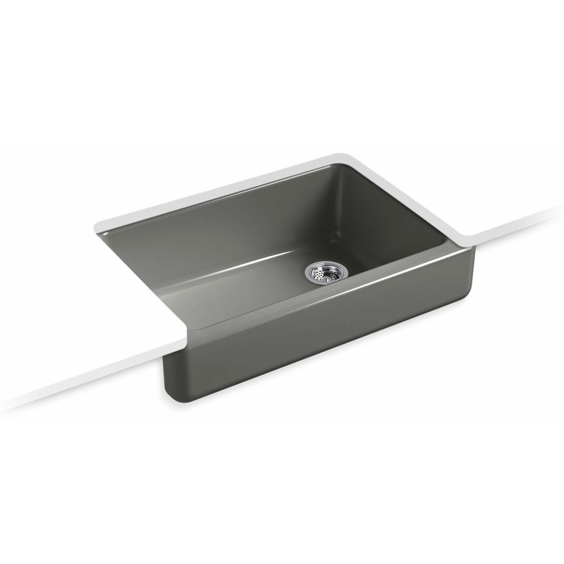 Whitehaven 32-1/2″ 1 Bowl Undermount Farmhouse Kitchen Sink – Thunder Grey 5826-58 Kohler