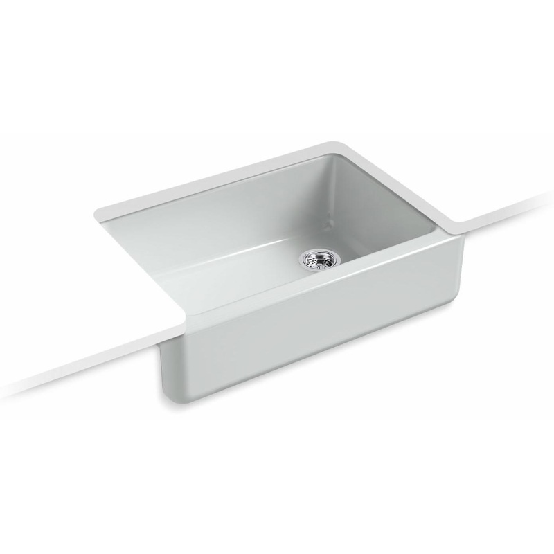 Whitehaven 32-3/4″ 1 Bowl Undermount Farmhouse Kitchen Sink – Ice Grey 5827-95 Kohler